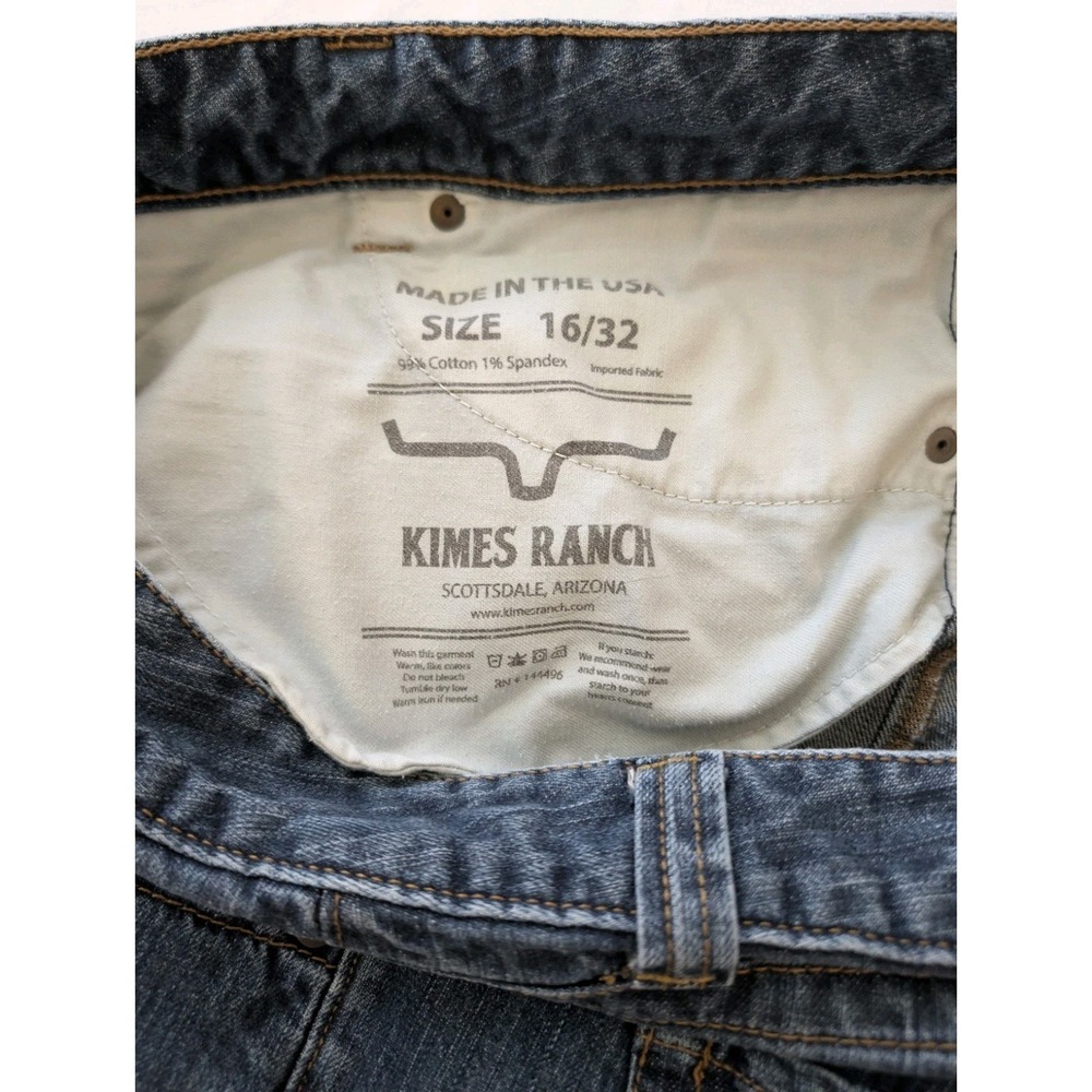 Kimes Ranch Betty Jeans Women's 16/32 (18/30) Mid Rise Straight Blue Denim USA - Picture 5 of 9